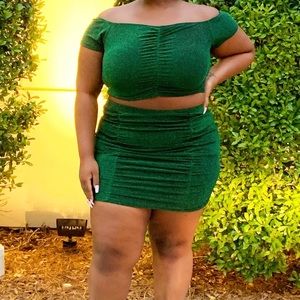 Emerald sparkle two piece set